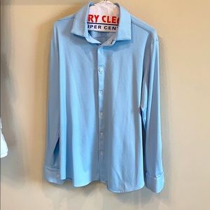 Mizzen and Main baby blue and white shirt.